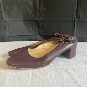 Everlane leather maroon Day Heel